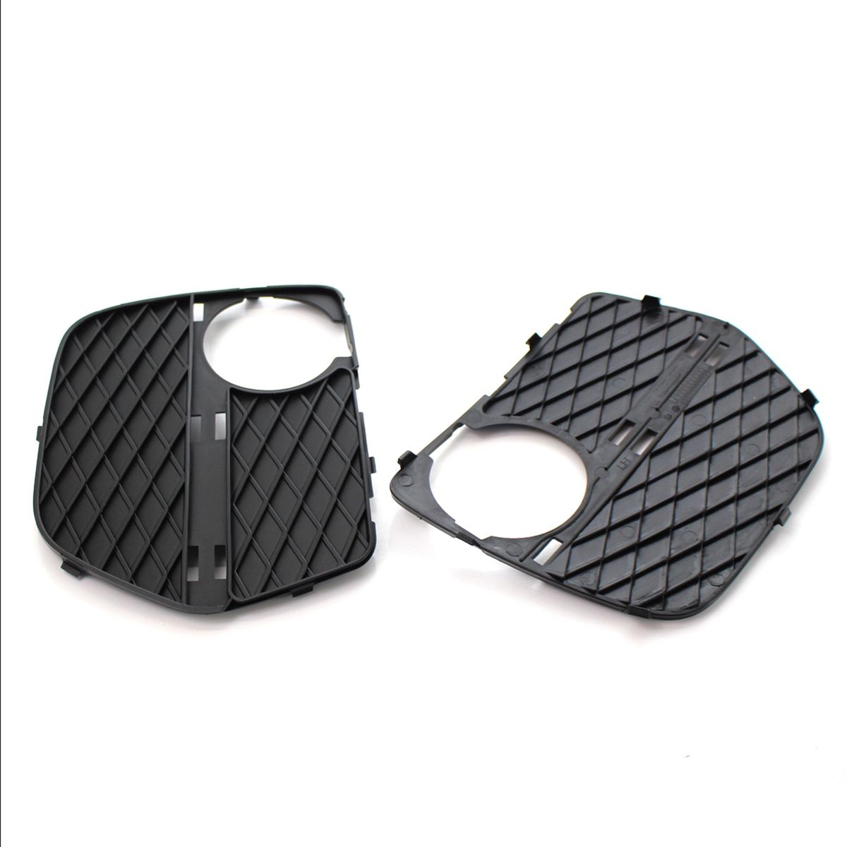 2pcs Car Front Closed Grid Fog Lamp Cover Bumper Grille Trim