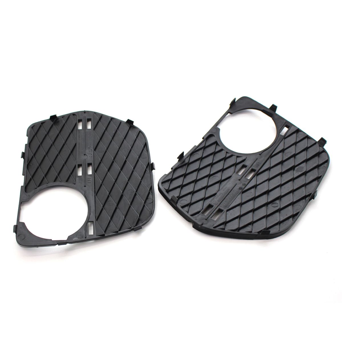 2pcs Car Front Closed Grid Fog Lamp Cover Bumper Grille Trim