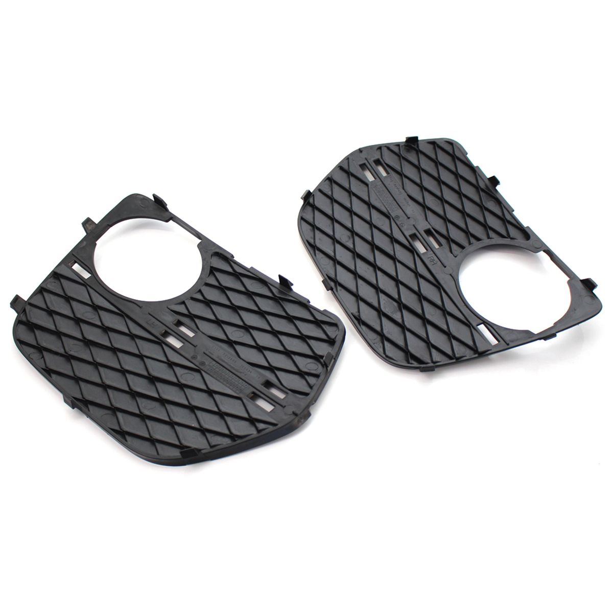 2pcs Car Front Closed Grid Fog Lamp Cover Bumper Grille Trim