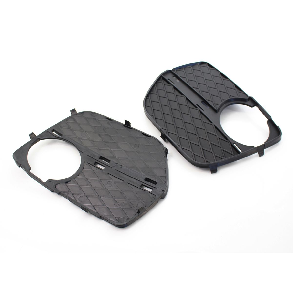 2pcs Car Front Closed Grid Fog Lamp Cover Bumper Grille Trim