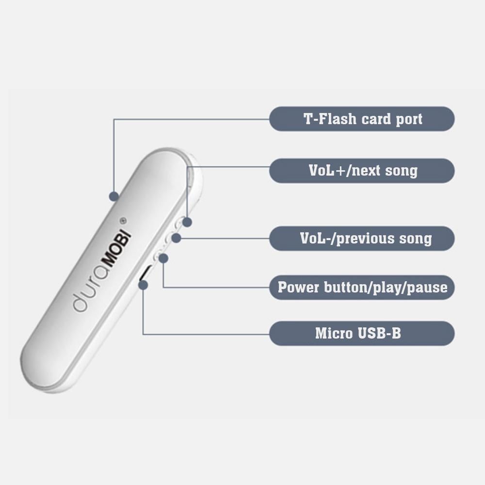 dura MOBI Pillow Speaker Sleeping Bone Conduction BT5.0 Timer T-Flash Card Fast Charging Portable Size