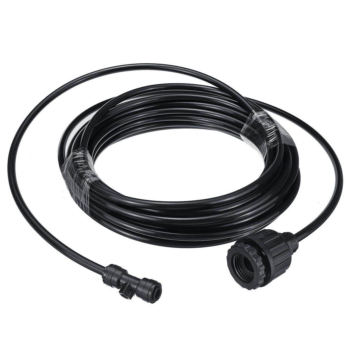9M Outdoor Garden Cooling Patio Misting System Water Fogging Nozzle Sprinkler Black (black)