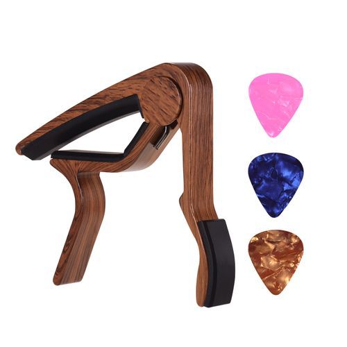 Aluminum Alloy Wood Color Guitar Capo Rosewood