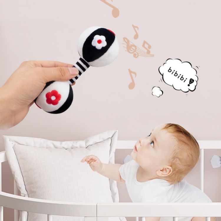 Sand Hammer Dumbbell Baby Rattle Gift