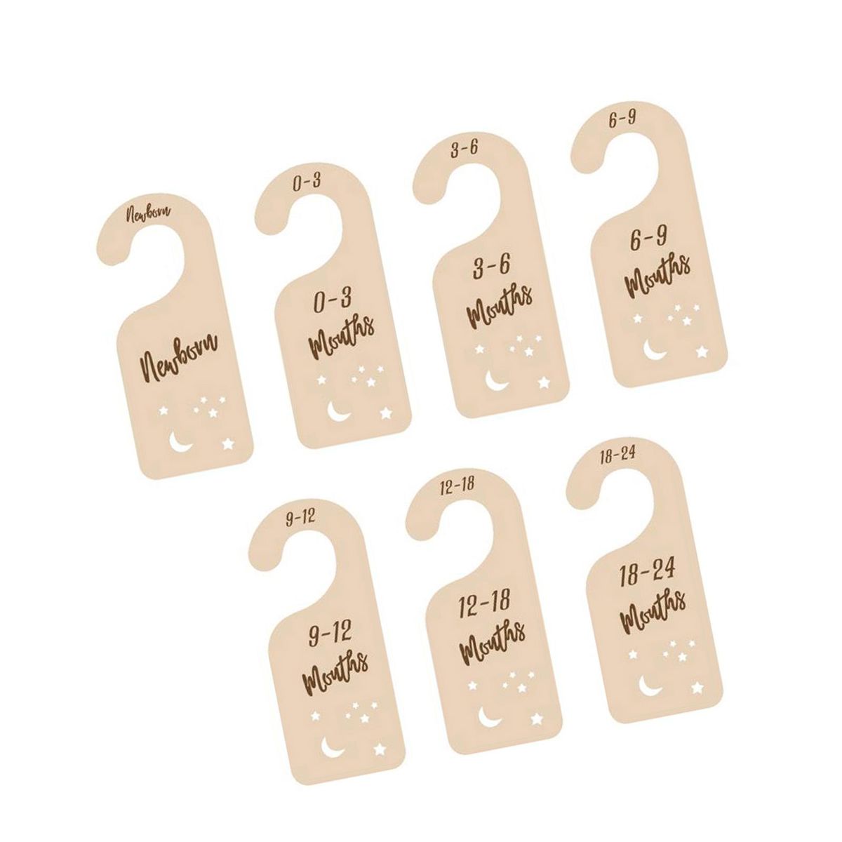 7x Closet Baby Size Dividers Nursery Clothes Multi