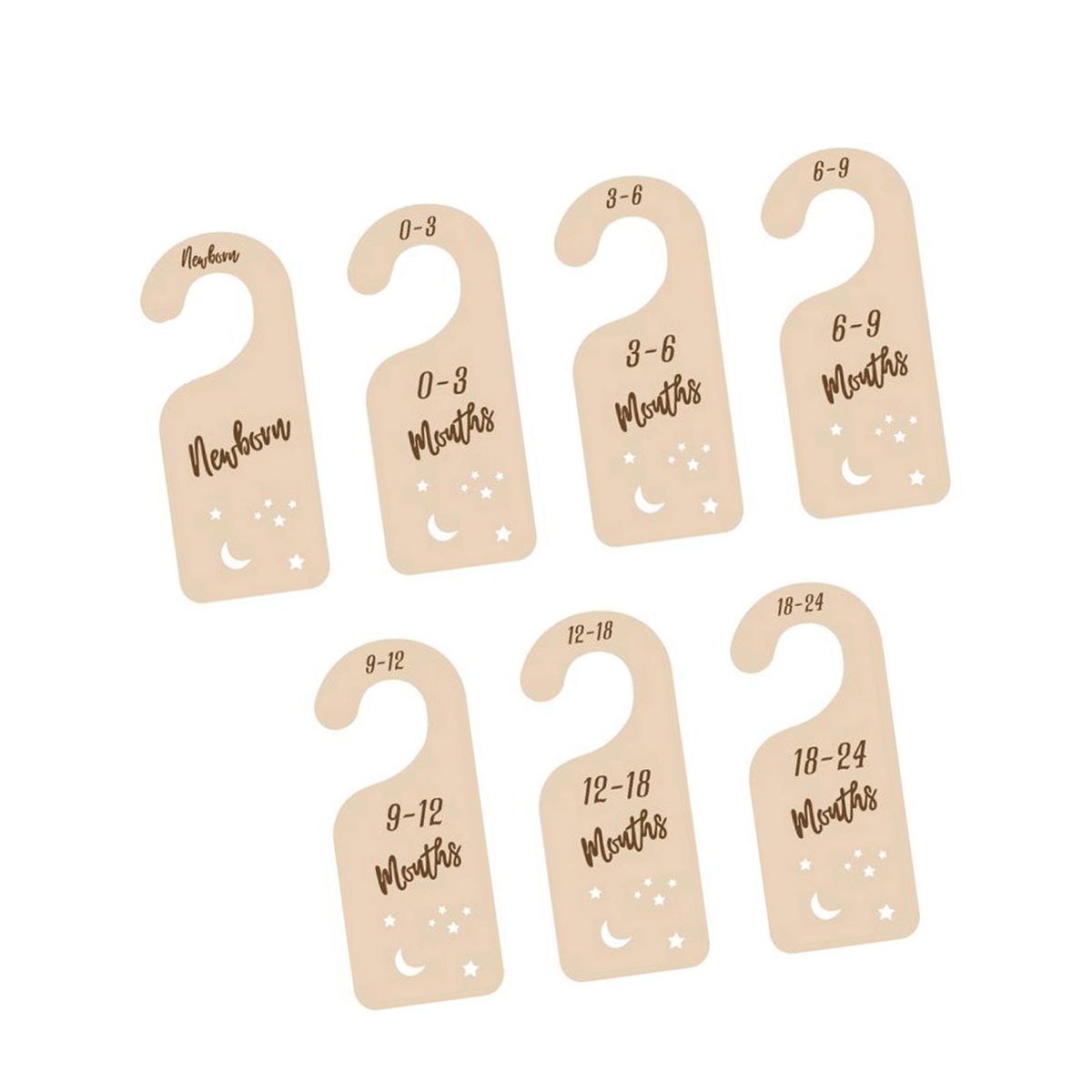 7x Closet Baby Size Dividers Nursery Clothes Multi
