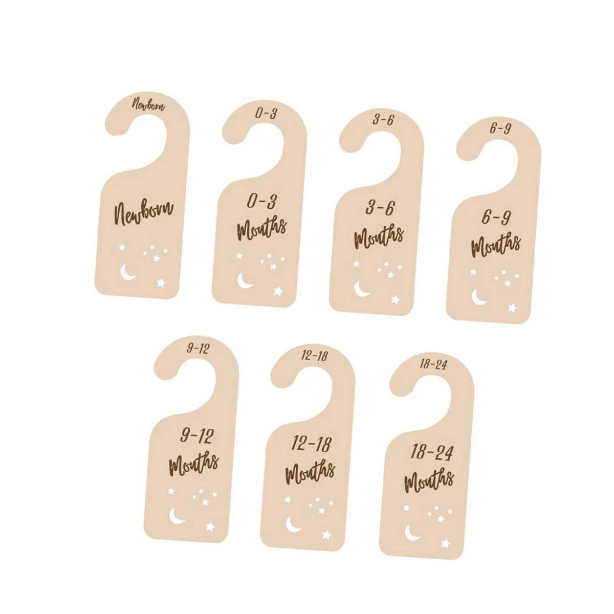 7x Closet Baby Size Dividers Nursery Clothes Multi