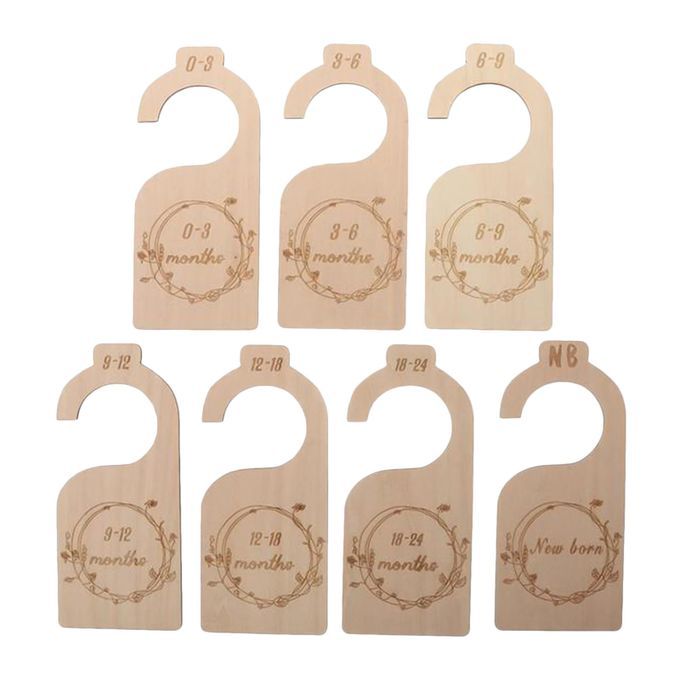 7Pcs/Set Baby Closet Rack Size  From Newborn To 24 Style 3