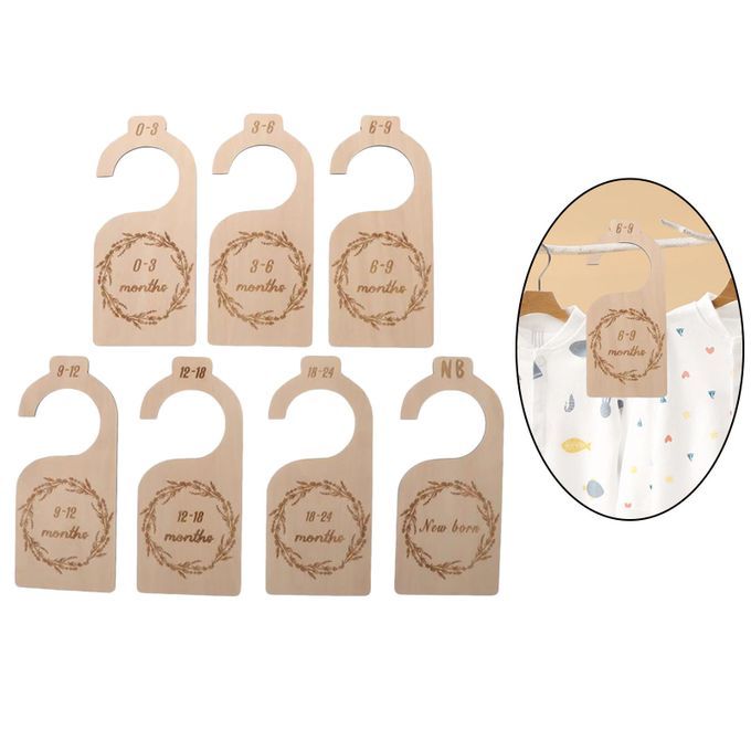 7Pcs/Set Baby Closet Rack Size  From Newborn To 24 Style 2