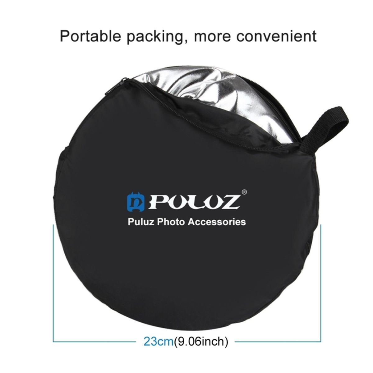 PULUZ 60cm 5 in 1 (Silver / Translucent / Golden / White / Black) Folding Photographic Reflector Board