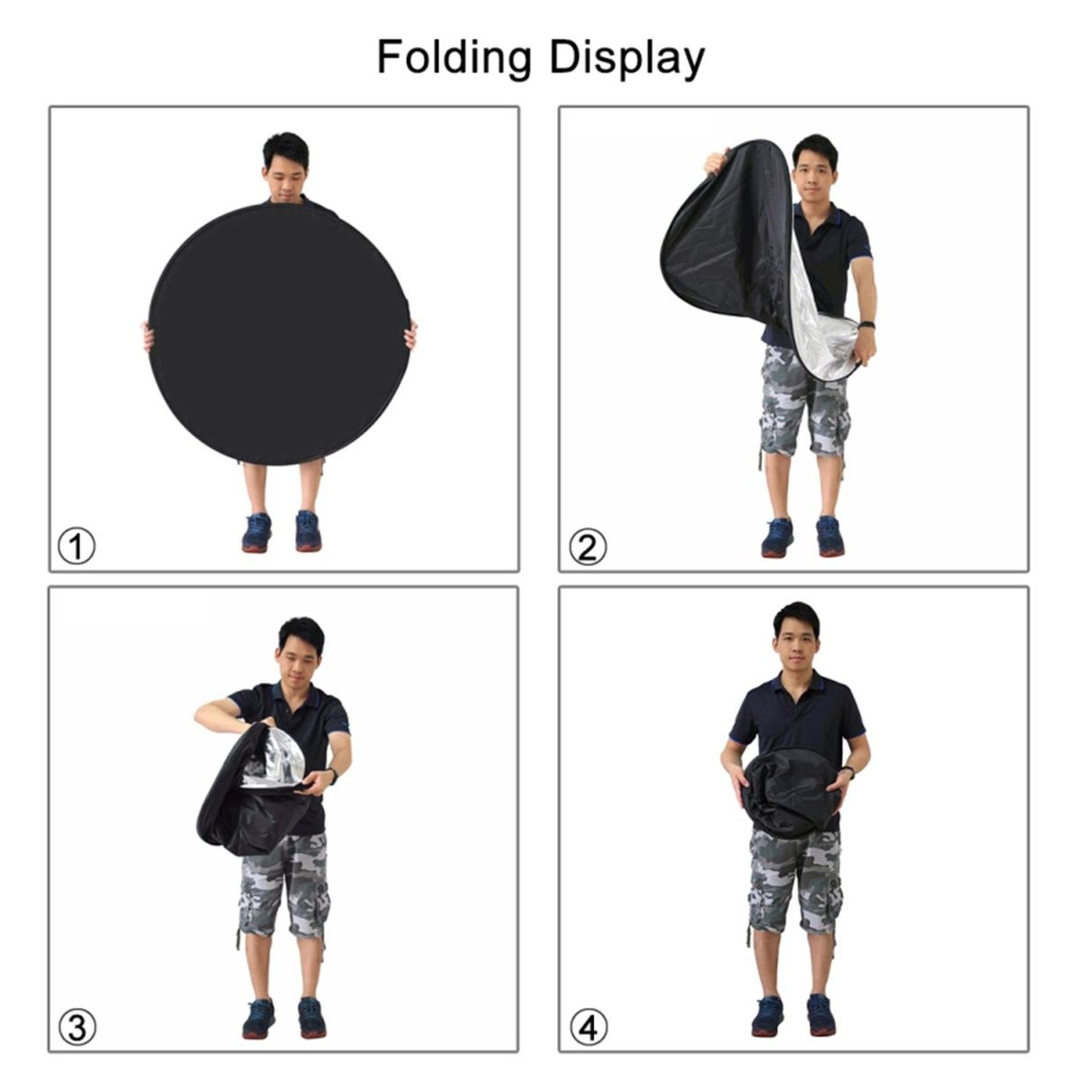 PULUZ 60cm 5 in 1 (Silver / Translucent / Golden / White / Black) Folding Photographic Reflector Board