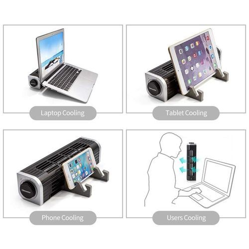 Laptop Tablet Phone Power Cooler External USB Cooling-Black