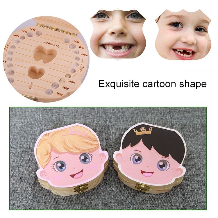 3 PCS Wood Baby Teeth Box Organizer Milk Teeth Storage Box