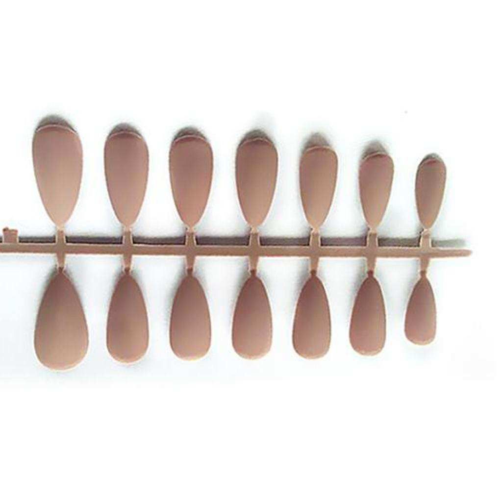 24Pcs Salon Artificial False Nails Tips Cosplay Press On Matte Beige