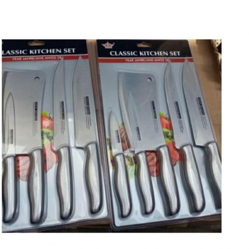 Stainless Steel Solid Sharp Knives - 5 Pieces
