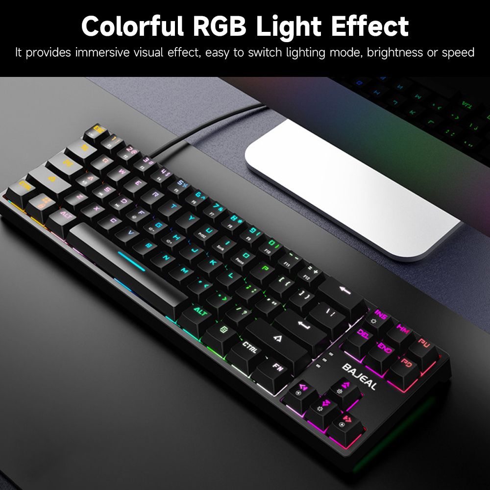 K71 Wired Mechanical Keyboard 71 Keys Gaming Keyboard With RGB Light