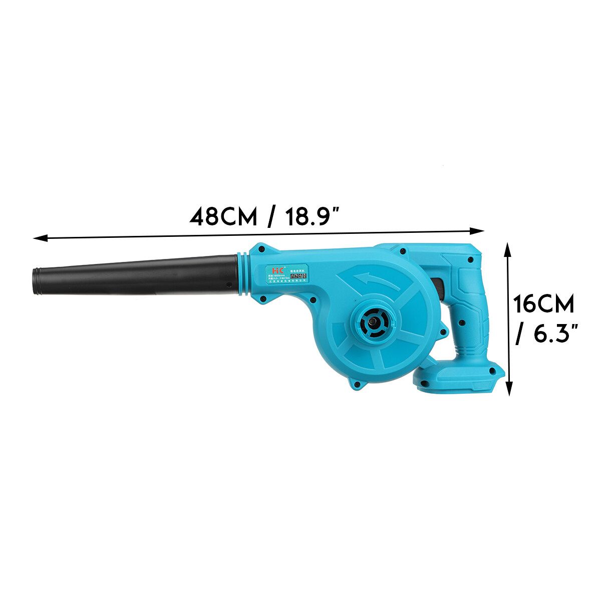 680W 18V Cordless Leaf Blower Handheld Li-ion Multifunctional Dust Sweeper Vacuum Cleaner Suction Blower Tool For