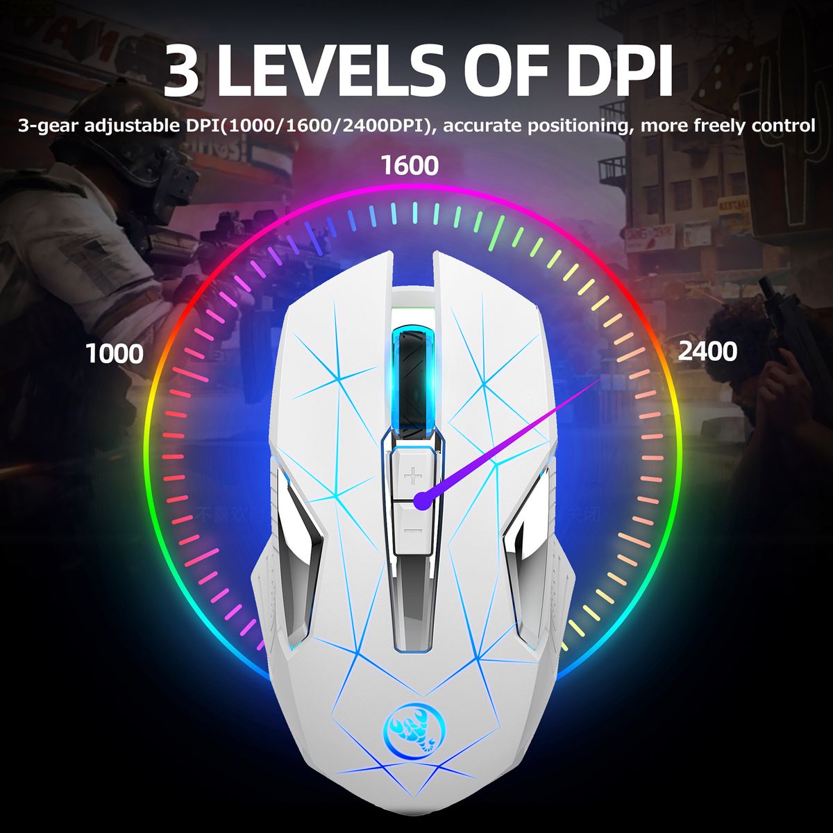 T300 2.4G Wireless Mouse Ergonomic Mouse 600mAh
