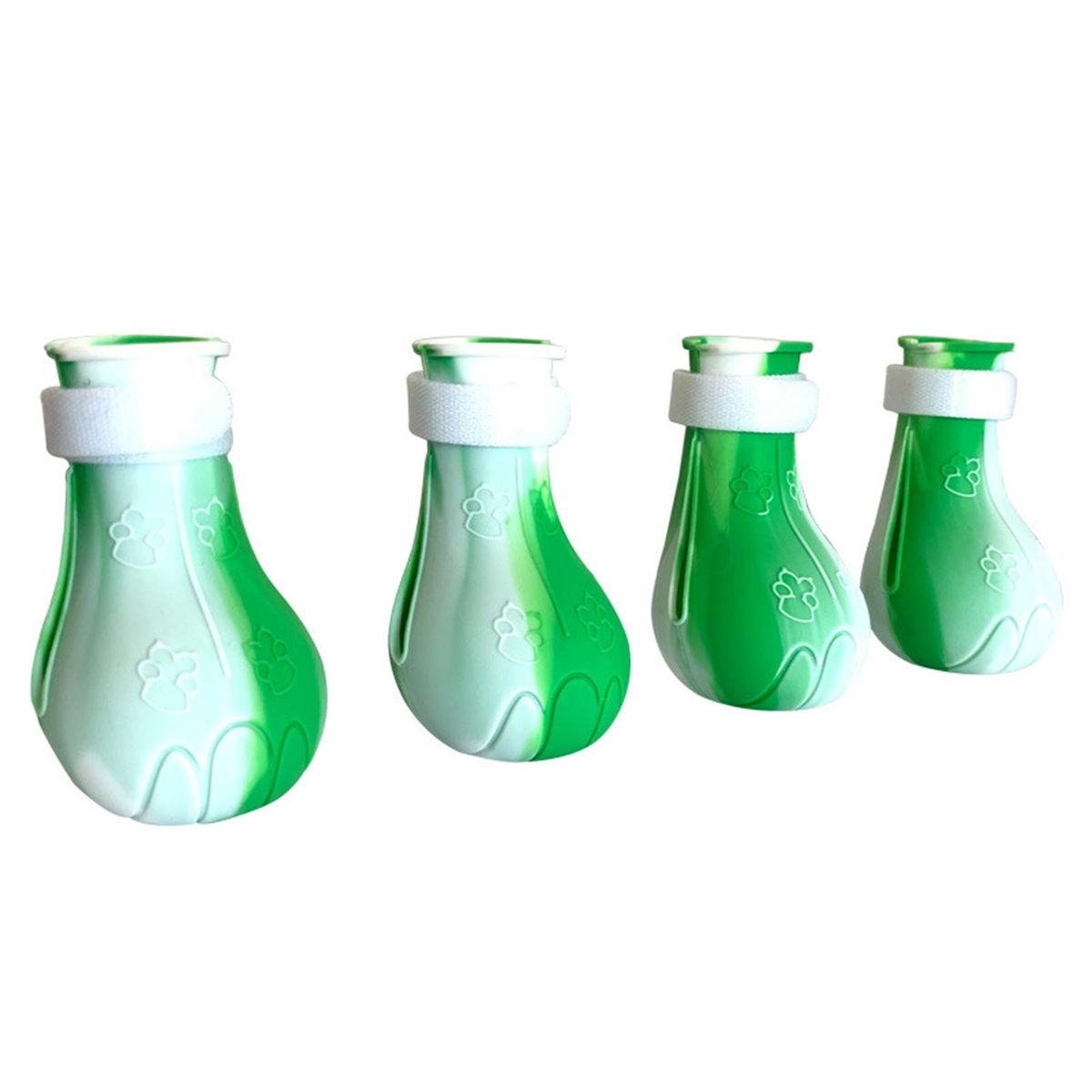 4Pcs Cat Shoes Pet Kitten Cat Bath Paw Protector Cover Green White
