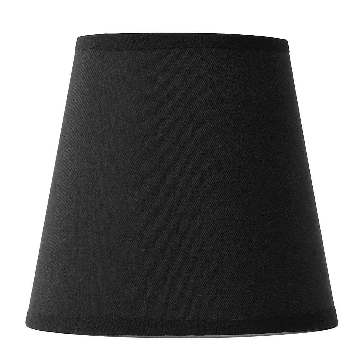 Fabric Chandelier Lampshade Lamp Cover Holder Clip On Sconce Bedroom Beside Bed Lamp Light Decor Black