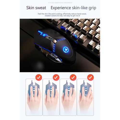 Wired Gaming Mouse 6 Button 3200 DPI Optical USB Computer Mouse