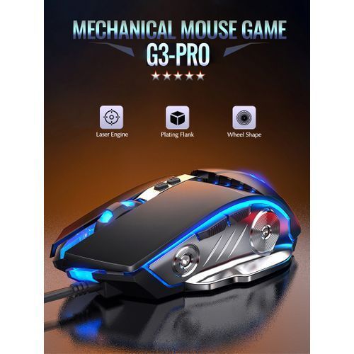 Wired Gaming Mouse 6 Button 3200 DPI Optical USB Computer Mouse