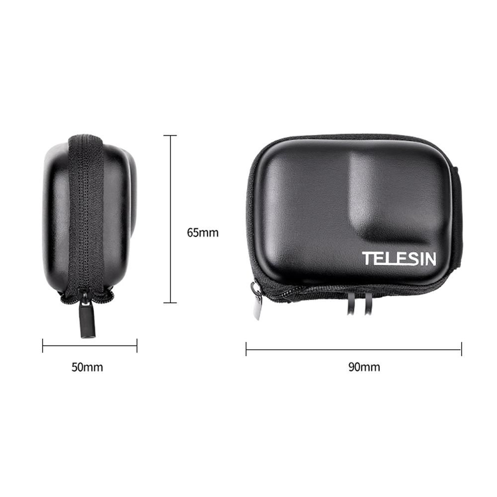 TELESIN Protective Bag Storage Case Zipper Carry Bag Semi-open IP54 Waterproof Replacement for GoPro Hero 9 Black Action Camera