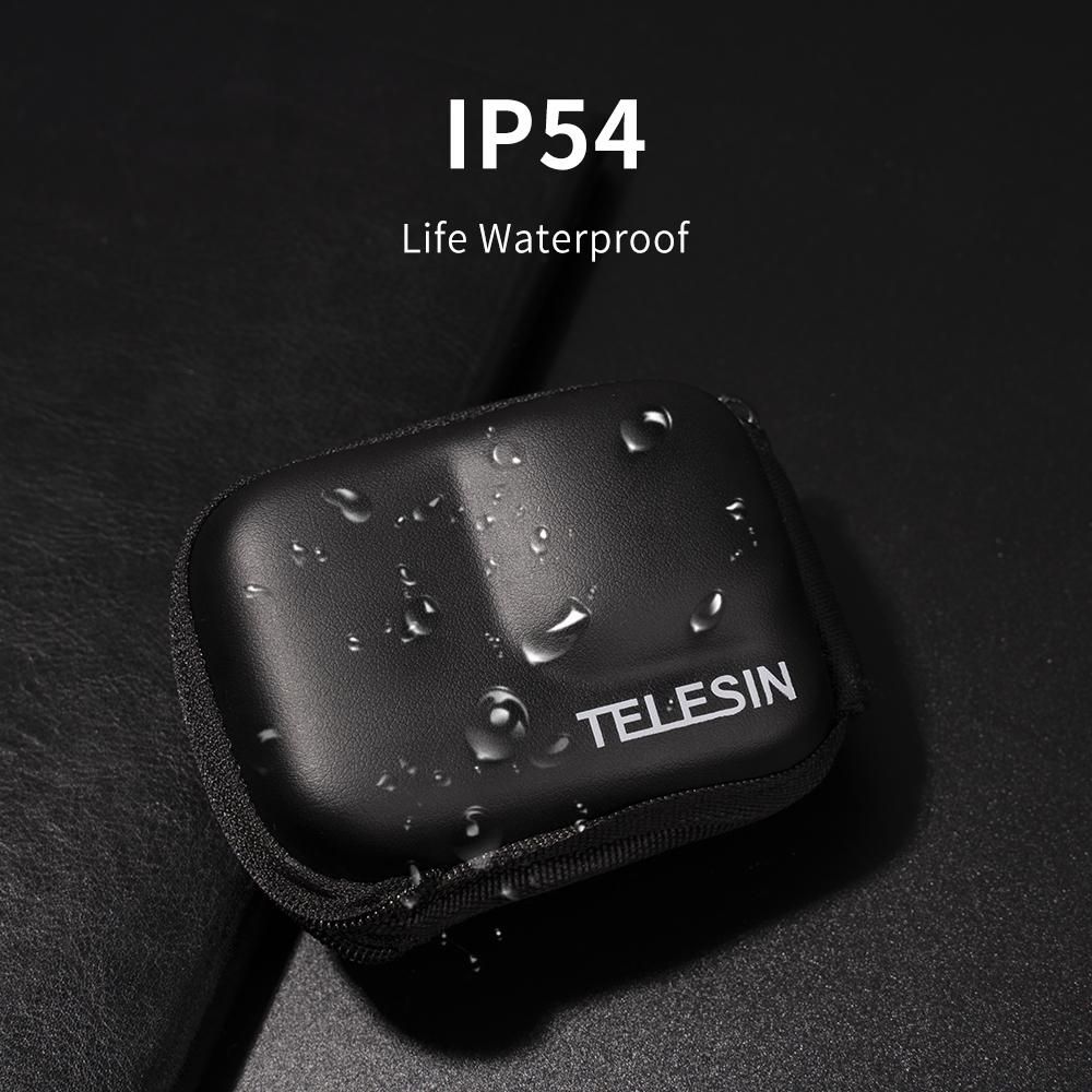 TELESIN Protective Bag Storage Case Zipper Carry Bag Semi-open IP54 Waterproof Replacement for GoPro Hero 9 Black Action Camera