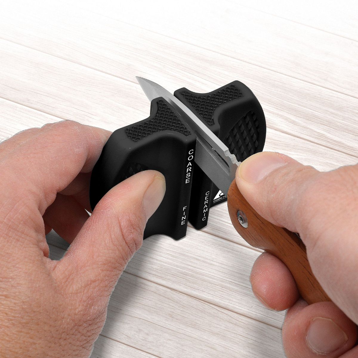 Ceramic Kitchen Multipurpose Knife And Scissors Sharpener