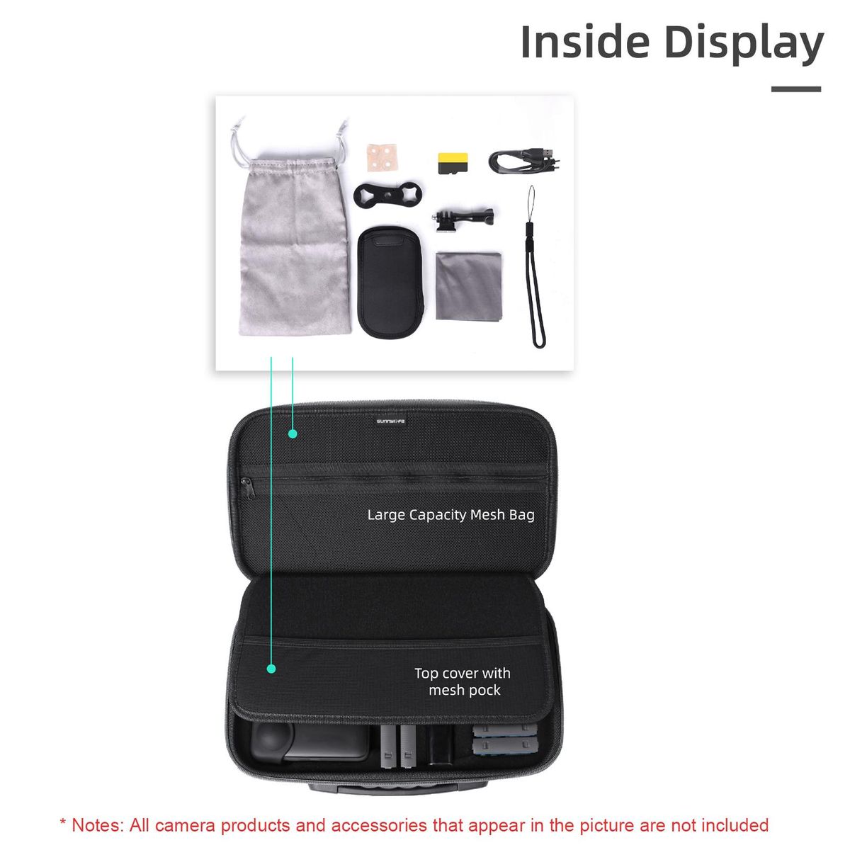Compatible with Insta360 ONE X2/X Carry Case Protective Bag Portable Traveling Bag for Camera Storage Carrying Multifunctional Accessary