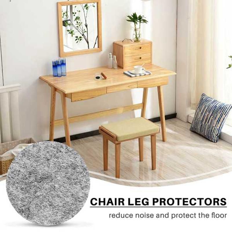 100Pcs Round Shaped Table Chair Furniture Leg Felt Mat