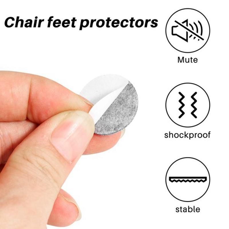 100Pcs Round Shaped Table Chair Furniture Leg Felt Mat