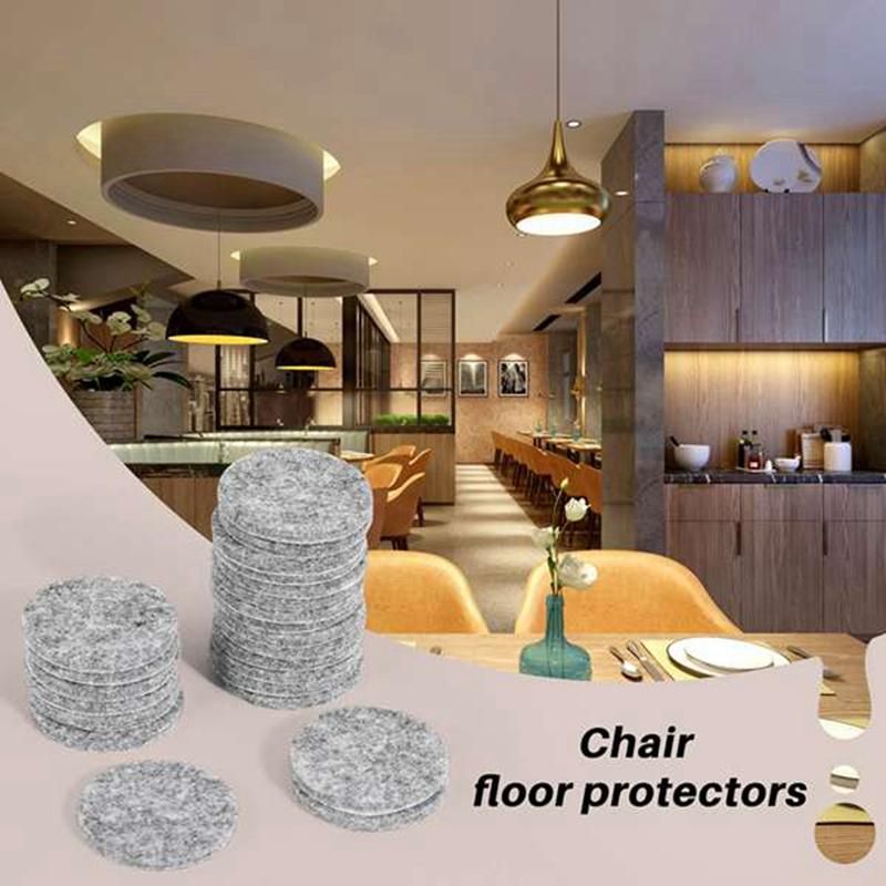 100Pcs Round Shaped Table Chair Furniture Leg Felt Mat