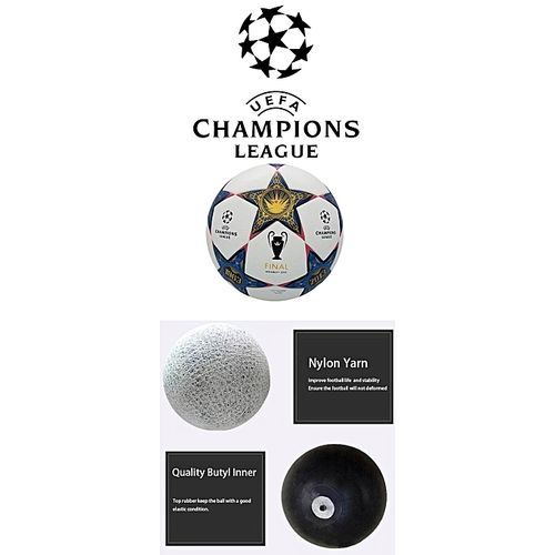 2018 Champions League Official Size 5 Football Ball Seamless Anti-slip PU Soccer Ball Youth Kids Match Training Football