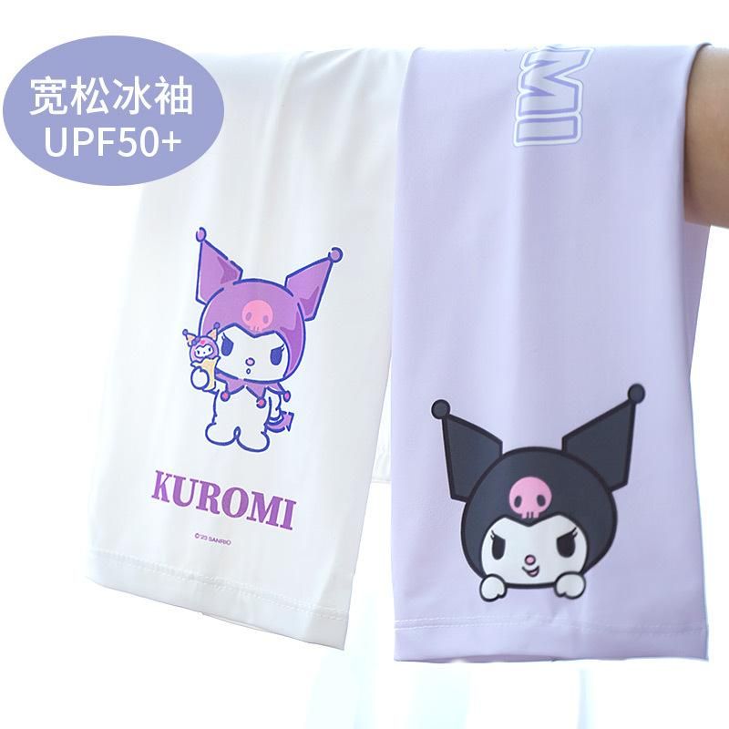 Sanrio Clow M Ice Silk Ice Sleeve Women's Sun Protection Oversleeve Wide Mouth Sleeves Medium and Big Children UV Protection Meilti