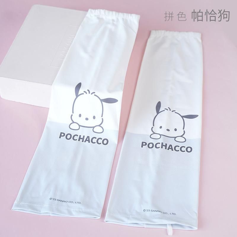 Sanrio Clow M Ice Silk Ice Sleeve Women's Sun Protection Oversleeve Wide Mouth Sleeves Medium and Big Children UV Protection Meilti