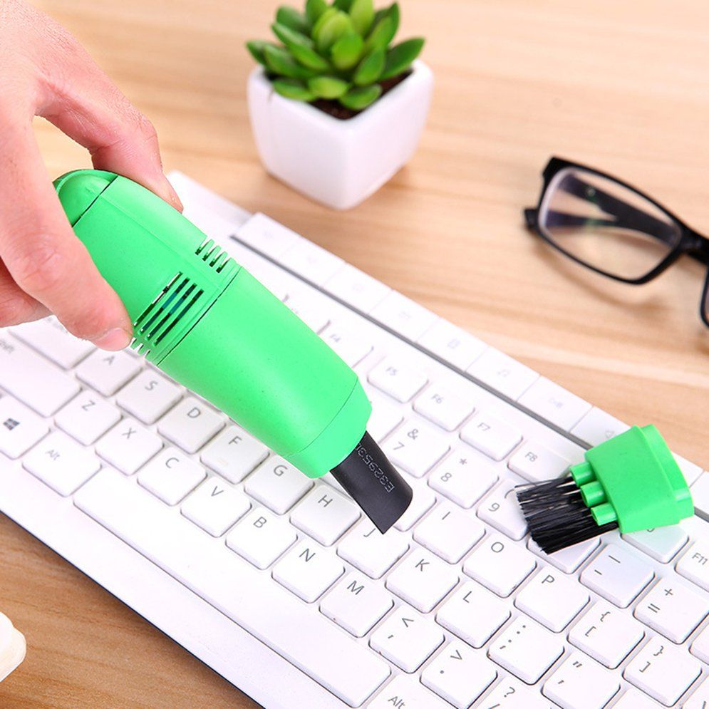 1Pc Usb Keyboard Cleaner Pc Laptop Cleaner Computer Vacuum Cleaning Kit Tool Green