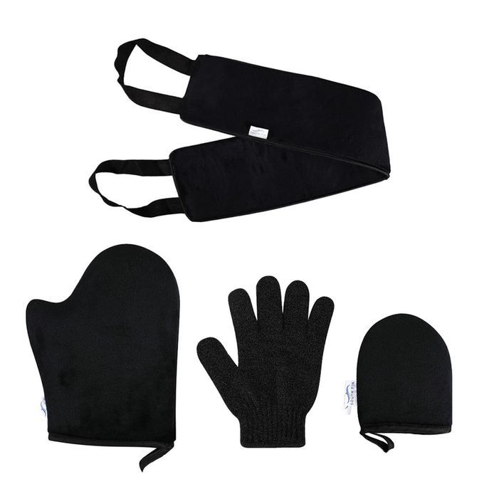 4 Pack Soft Self Tanning Mitt Set For Sunless Tanner And
