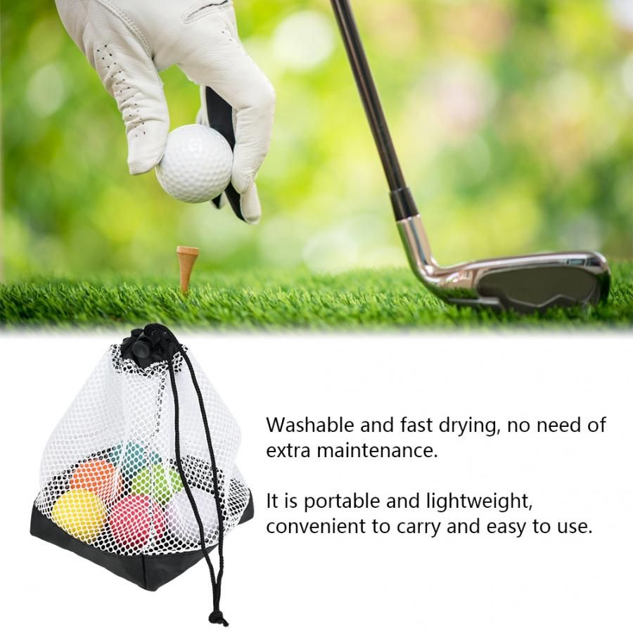 Nylon Mesh Drawstring Pouch 36 Balls Storage Net Bag