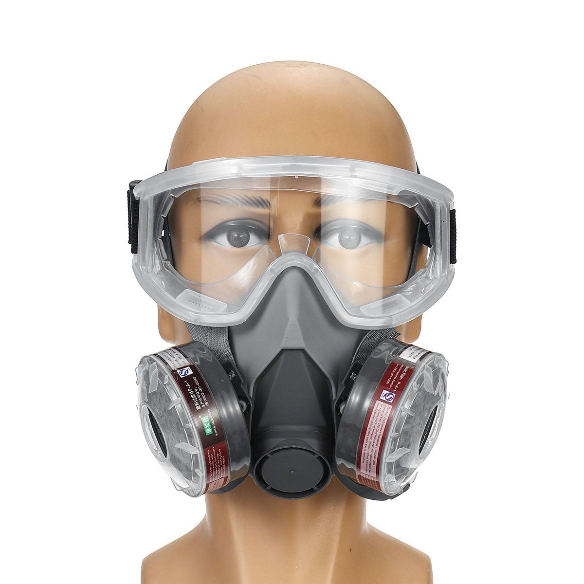 For 6300 Anti Gas Survival Safety Respiratory Face ++2pcs Filter Cartridge