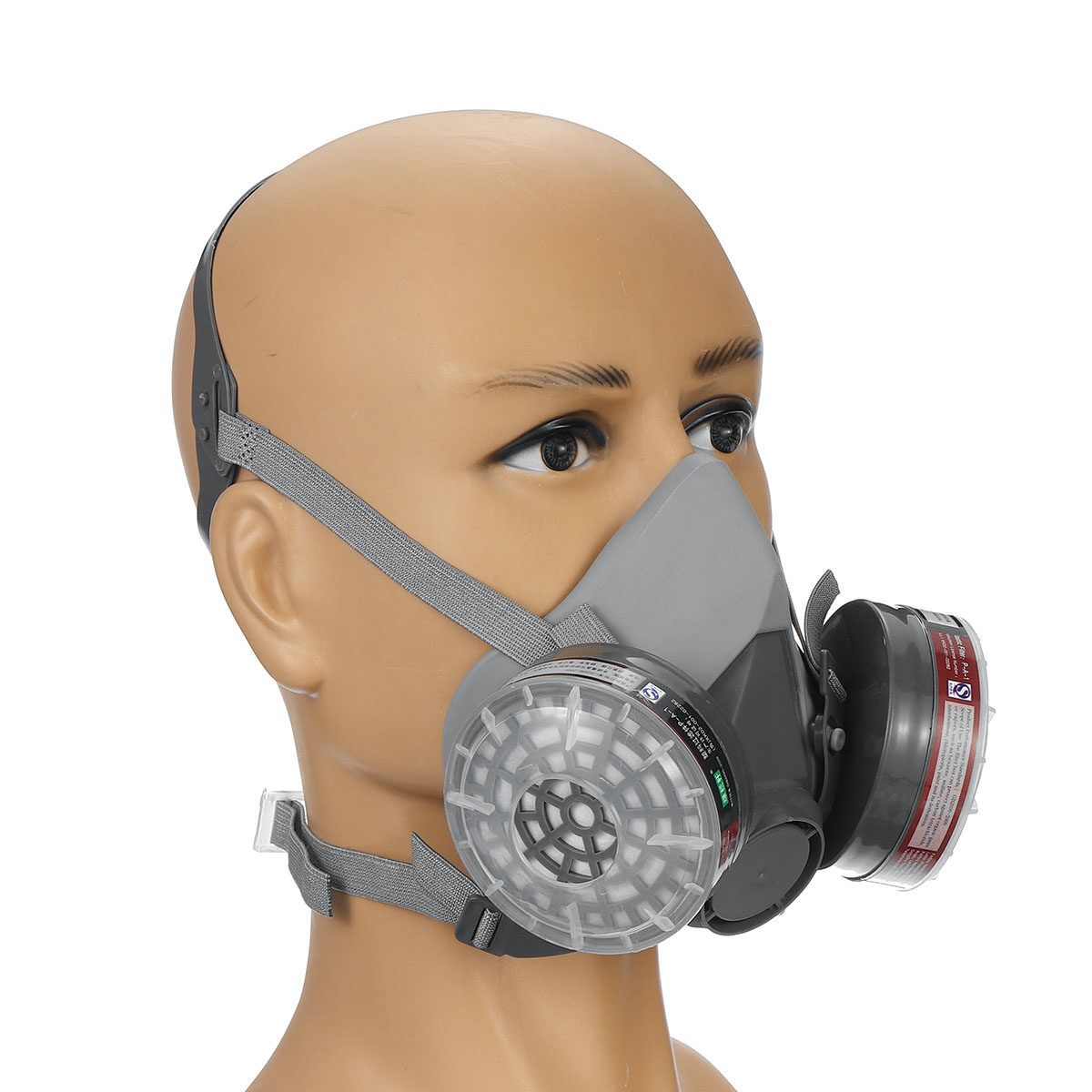 For 6300 Anti Gas Survival Safety Respiratory Face ++2pcs Filter Cartridge