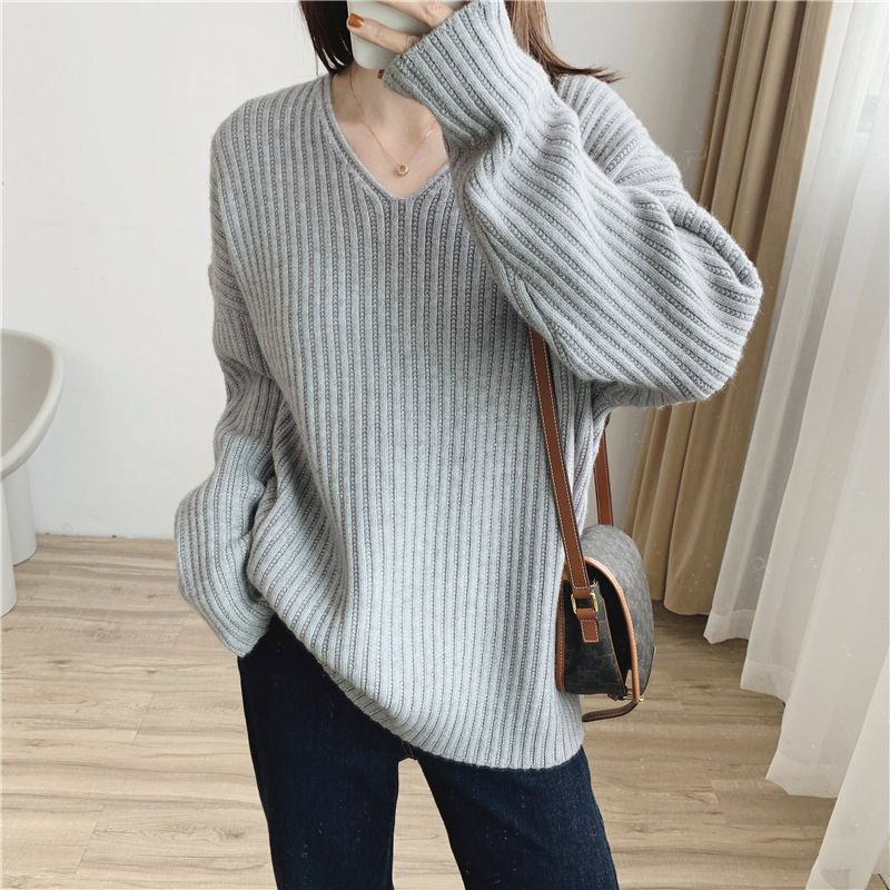 Loose Lazy Wind Soft Waxy Pit Sweater Women #39;s 2022