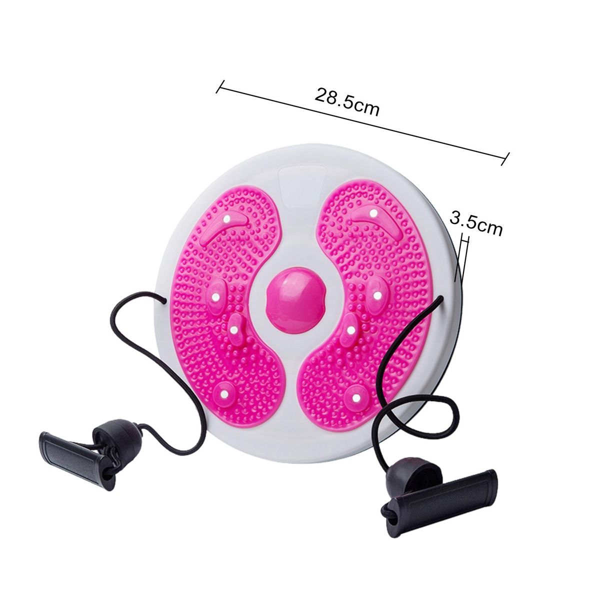 Waist Twist Board Twist Tone Balance Board with Foot for Weight Pink
