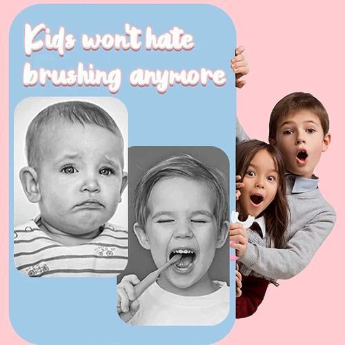 2pcs Kids Silicone U-Shape Manual Toothbrush