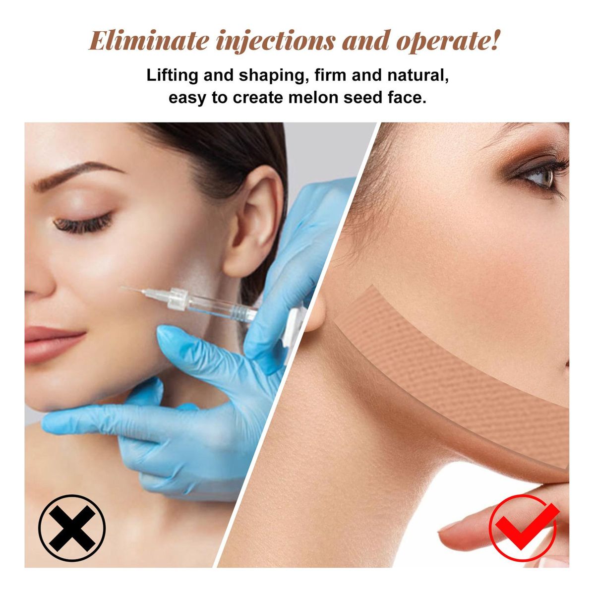 EELHOE F-acial A-nti Sagging Lifting Patch Slimming S-trap Double Chin Reducer Portable