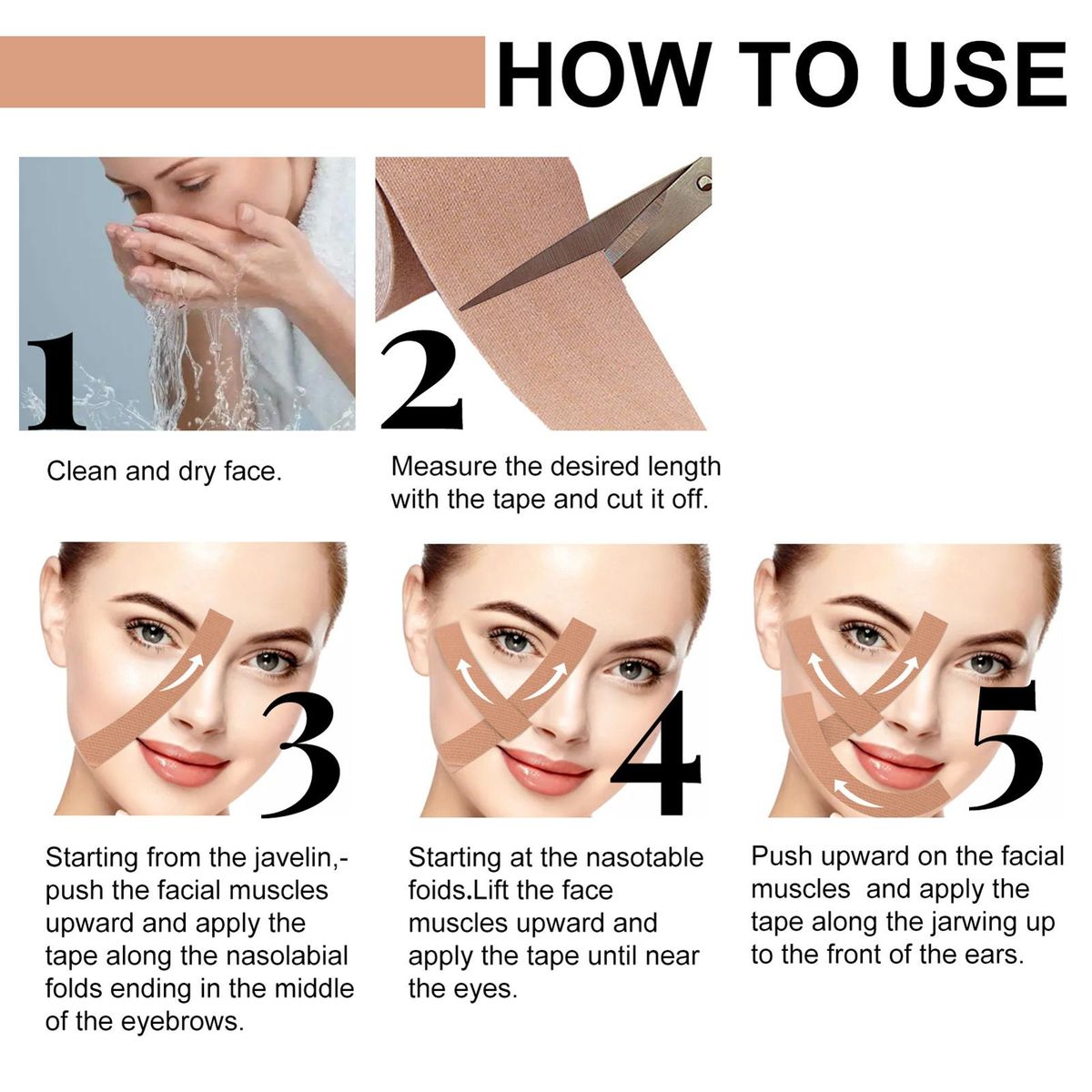 EELHOE F-acial A-nti Sagging Lifting Patch Slimming S-trap Double Chin Reducer Portable