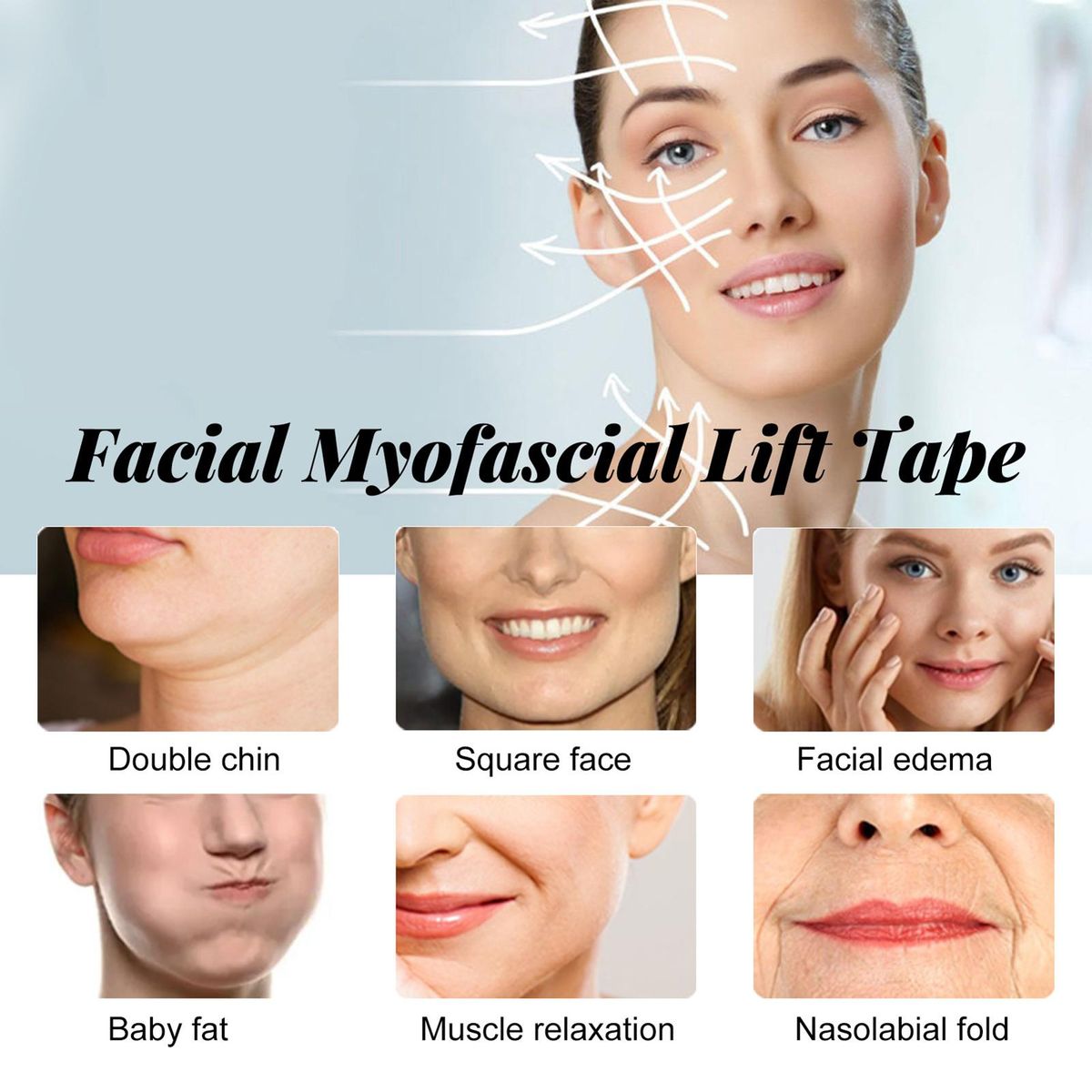 EELHOE F-acial A-nti Sagging Lifting Patch Slimming S-trap Double Chin Reducer Portable