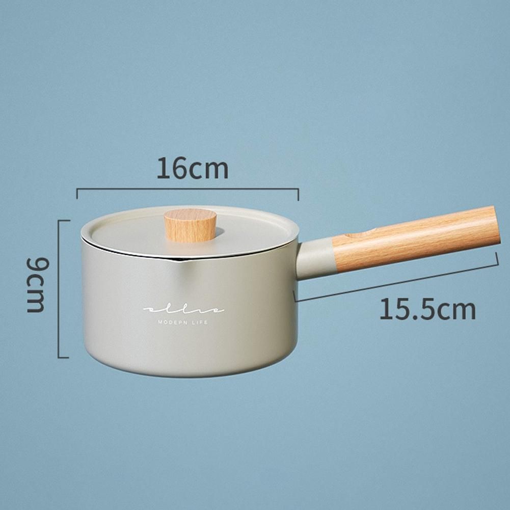 Silver Mini Pot Home Dormitory Function Pan Crepe Maker 1760Ml Non-Stick Milk Pot Cooker Good Quality Cooking Pot