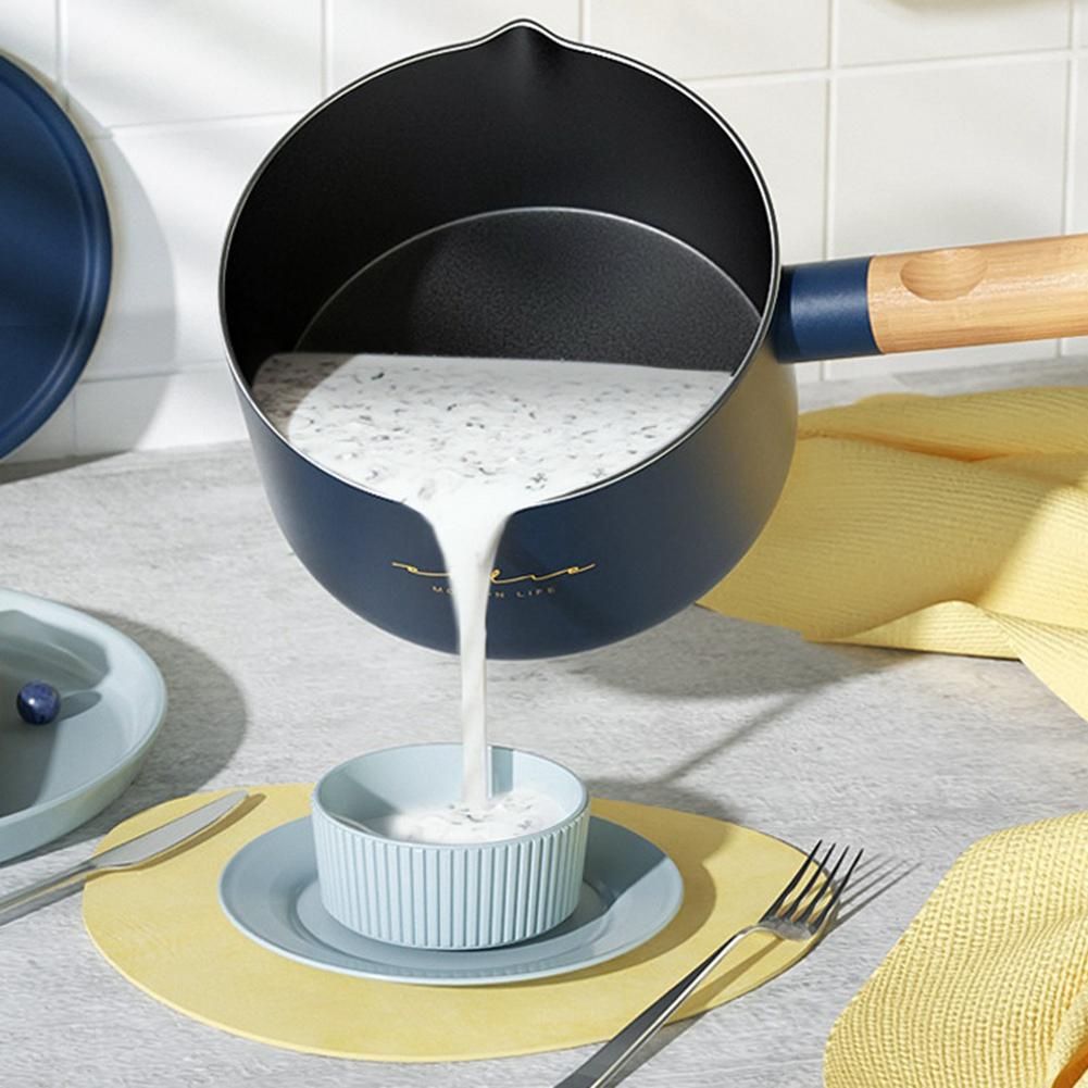 Silver Mini Pot Home Dormitory Function Pan Crepe Maker 1760Ml Non-Stick Milk Pot Cooker Good Quality Cooking Pot