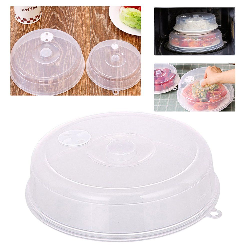 Microwave Plate Cover With Steam Vents Dish Cover Microwave Splatter Cover-transparent